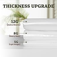 Vista 2 de Barossa Design Extra Heavy Duty Shower Curtain Liner Thick - Soft Plastic Shower Liner Waterproof with Grommets & 3 Magnets, Clear, 72"x72