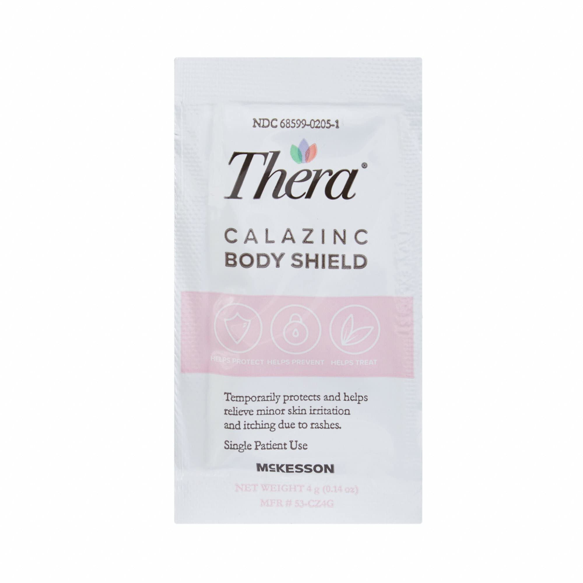 Thera Calazinc Body Shield Calamine with Zinc Cream 864 Packets Total -Skin Barrier Ointment for Eczema Psoriasis Diaper