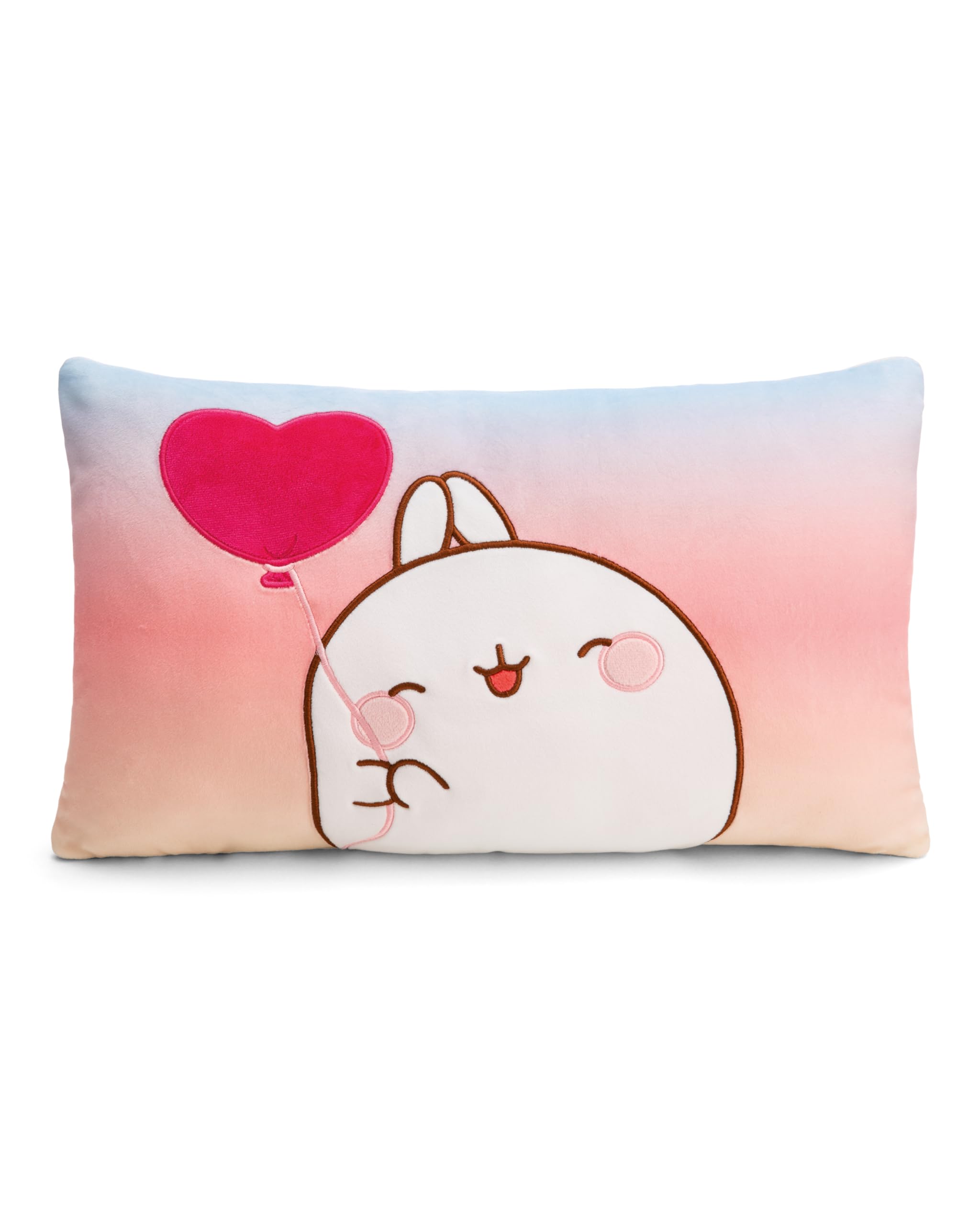 NICI cushion MOLANG 43x25cm multi-coloured - Fluffy cuddly toy cushion for boys, girls, babies and cuddly toy lovers - ideal for at home, kindergarten or on the go - 61677