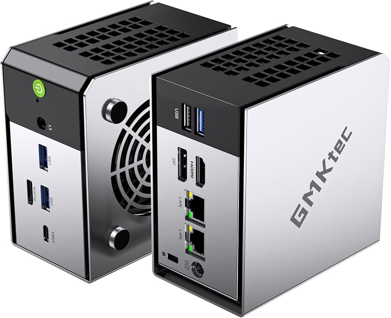 Mini PC AMD Ryzen 5 PRO 6650H (Turbo 4.50GHz) 1TB NVME SSD | 16GB DDR5 Dual NIC LAN 2.5GbE Oculink, USB4, HDMI, USB-C Computadora de escritorio M8