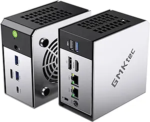 GMKtec Mini PC AMD Ryzen 5 PRO 6650H (Turbo 4.50GHz) 16GB DDR5 1TB NVME SSD Dual NIC LAN 2.5GbE Oculink, USB4, HDMI, USB-C Desktop Computer M8