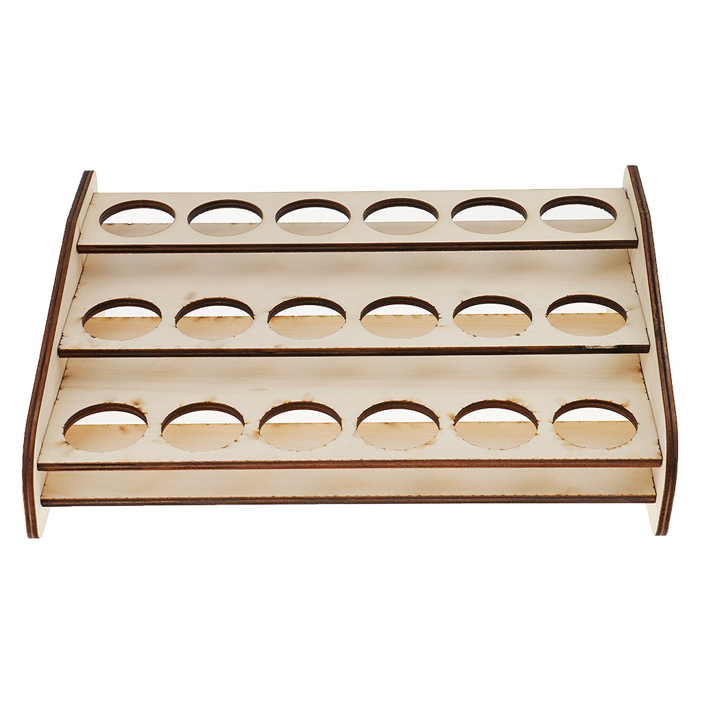 C2K Wooden Pigment Paint Bottles Rack Model Organizer Paint Brush