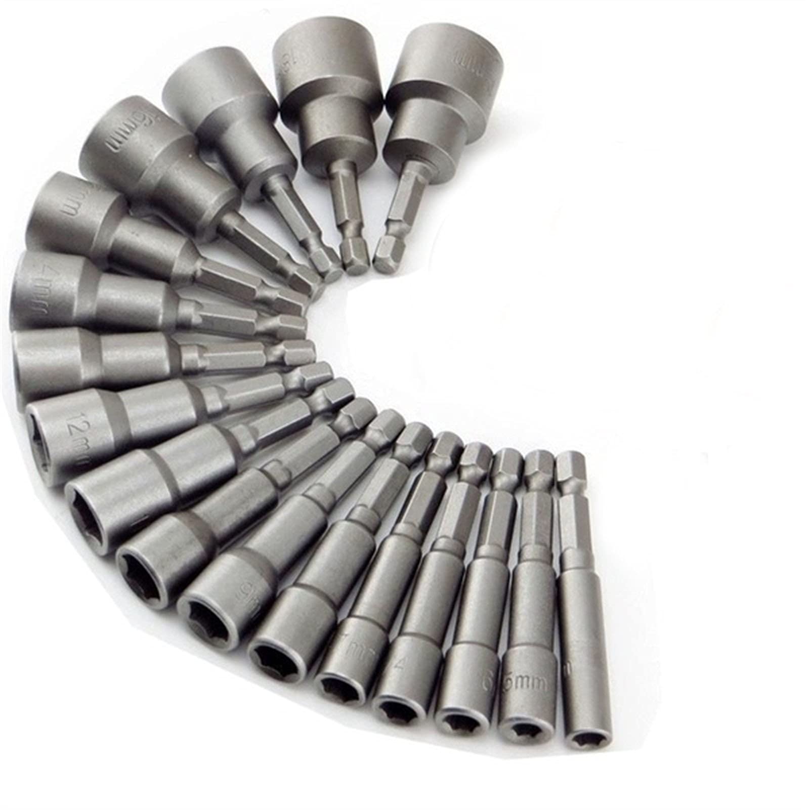 Llave inglesa ajustable de acero inoxidable, juego de 9 llaves de mordaza de 5 mm a 13 mm, boquillas de casquillo hexagonal, juego de destornilladores para tuercas, destornillador eléctrico, llave