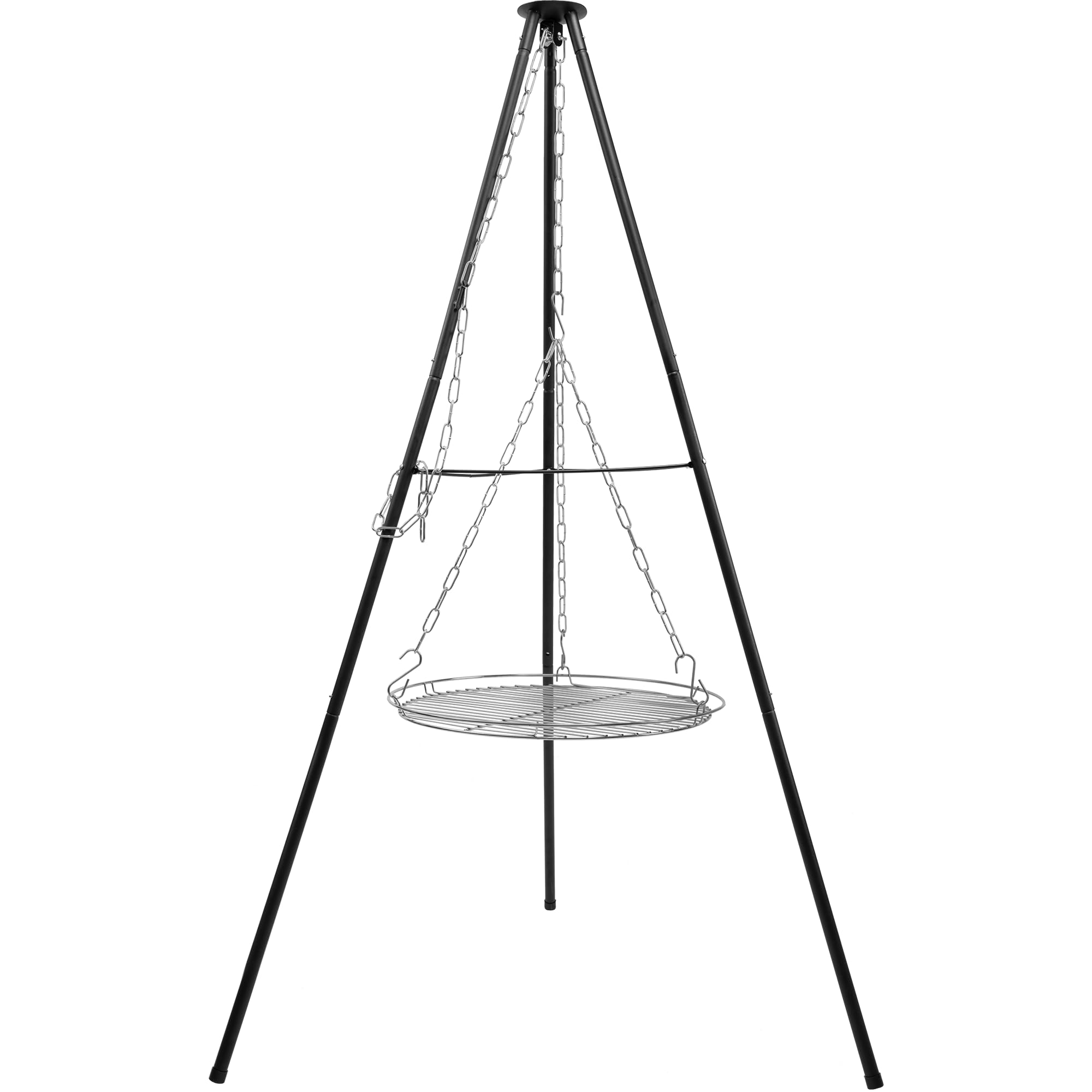 BROWIN® Dreibein-Grillgestell mit Grillrost 330551 | 150 cm Höhe | 50 cm Durchmesser | Schwarz