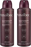 Desodorante Masculino Malbec Boticário Kit Com 2 Unidades