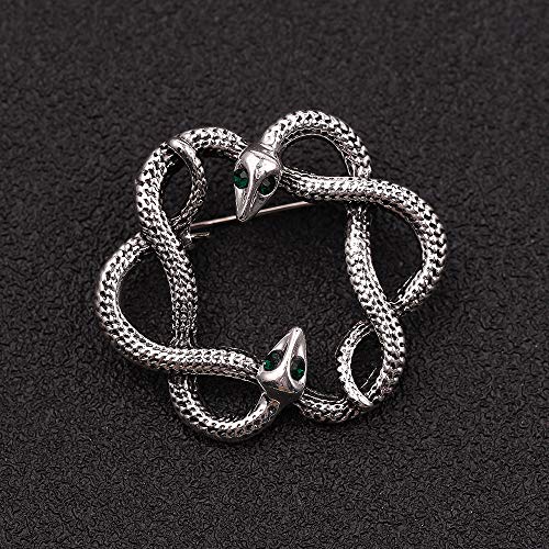 Thriller Animal Metal Punk Bending Creep Cobra Snake Brooches (Gold 3) #TOP1