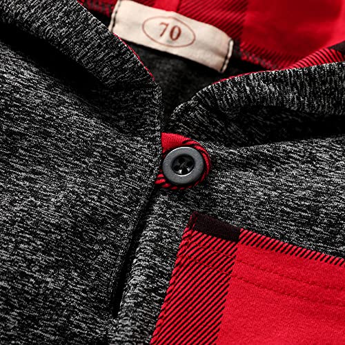 Kids Toddler Infant Baby Boys Girls Winter Outfit Christmas Plaid Hoodie Sweatshirt Jackets Shirt+Pants Xmas Clothes Set #TOP3