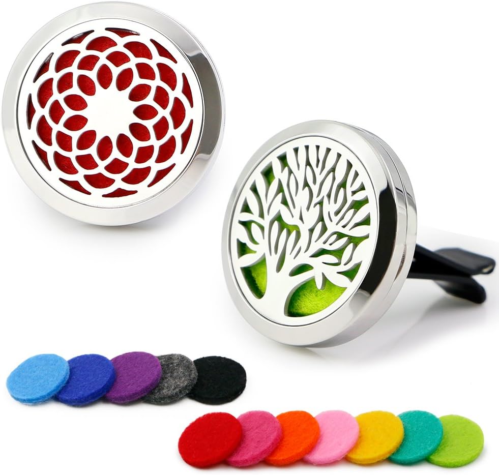 RoyAroma 2PCS Essential Oil Car Diffuser Vent Clips