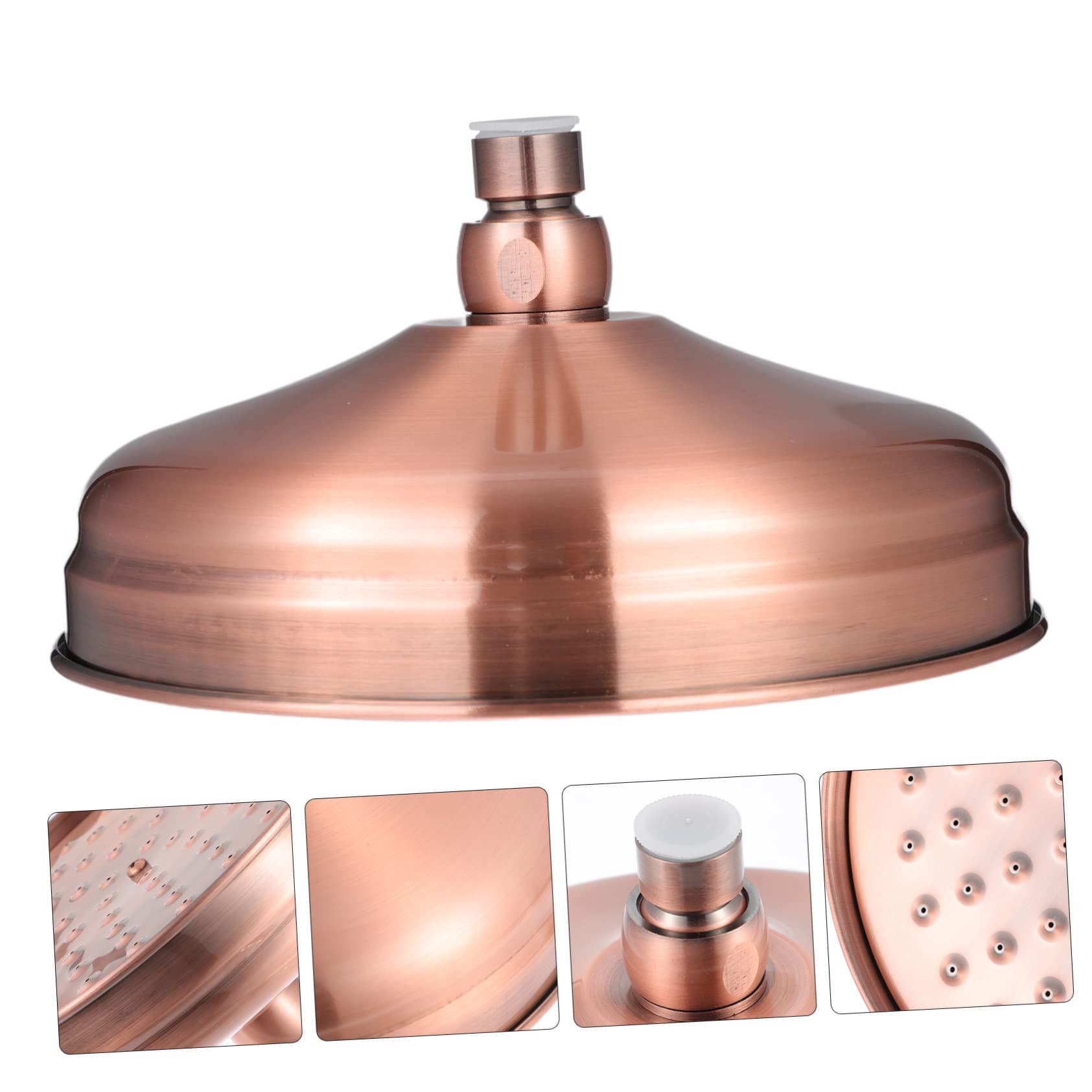 Cabilock Alcachofa de ducha de cobre de 8 pulgadas, diseño retro para baño y hogar
