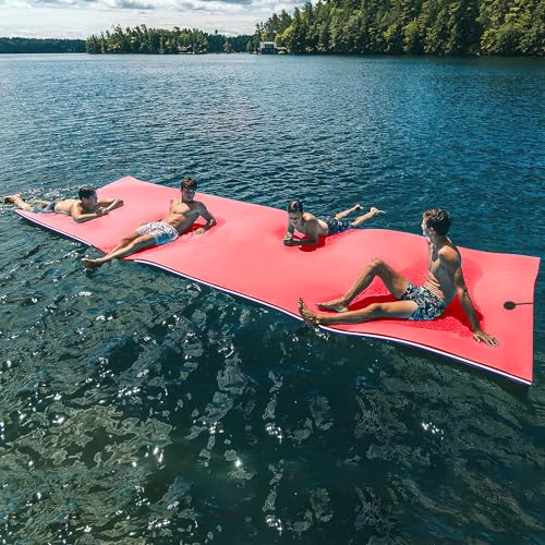 Oversized Lily Pad Floating Mat, 3 Layer 12'L x 6'W Floating Water Mat, Ocean, Beach, River, Pool, Lily Mat Floating Mat for Water Recreation and Relaxing