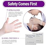 CPR MASK CPR Kit de masque d'entraînement en cas dur blanc avec PVC gants & Esquisses pour les premiers soins d'urgence et l'utilisation des pratiques éducatives,paquet de 1