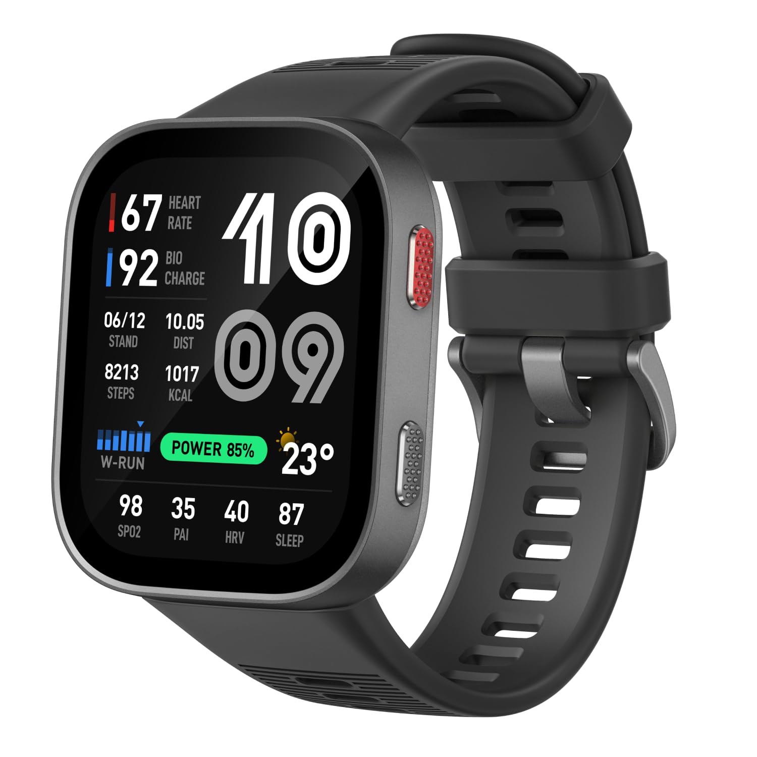 Amazfit Bip MAX 50 mm Smartwatch Reloj Inteligente, Pantalla AMOLED 2,07", hasta 20 Días, GPS & Mapas, 4 GB Almacenamiento, Entrenamiento Híbrido, 150+ Deportes, Modo HYROX, para Android y iPhone