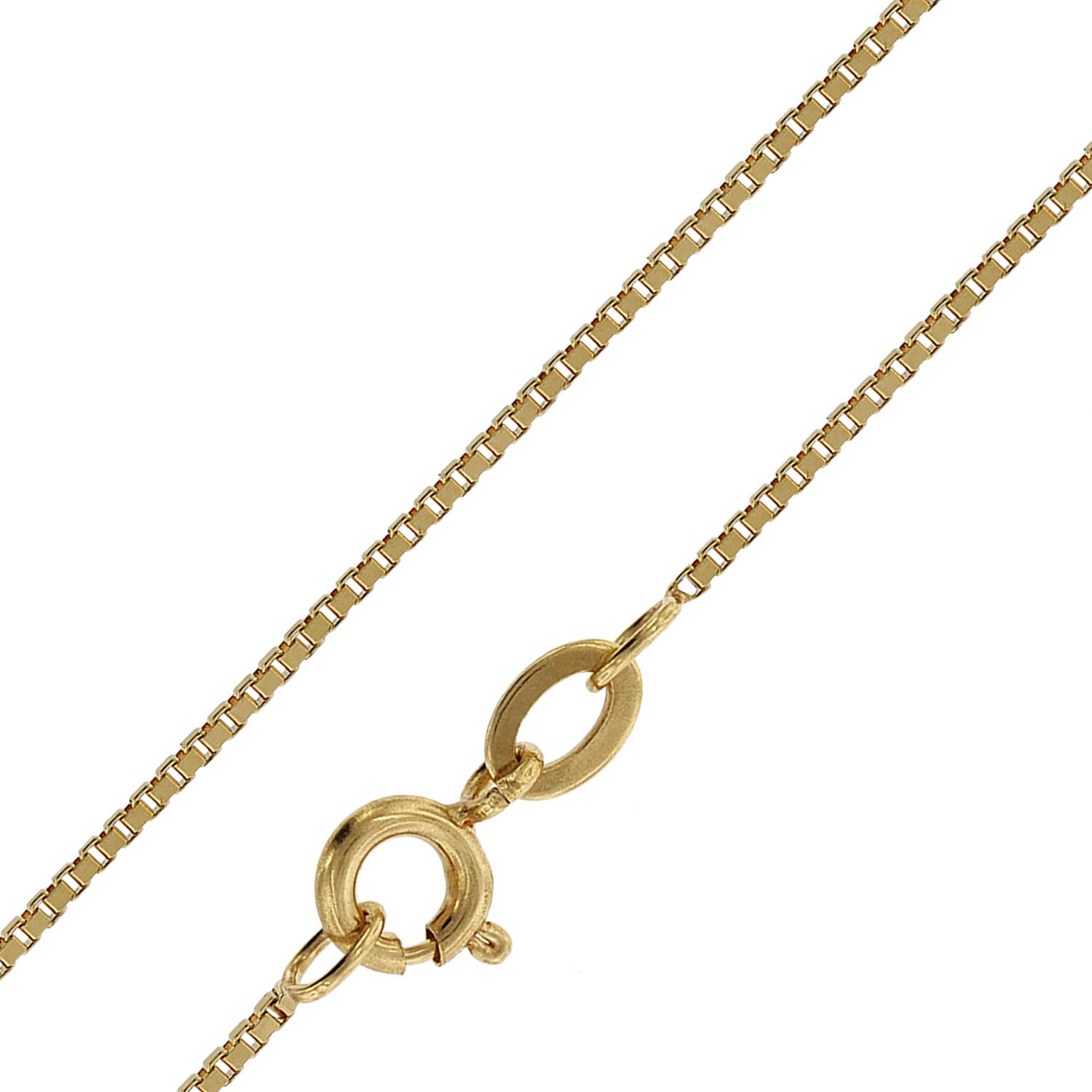 trendor Kreuz-Anhänger 24 mm Gold 333 (8 Kt.) mit plattierter Halskette | Schmuckstück für Damen und Herren, zeitloser Halsschmuck und edles Accessoire,
