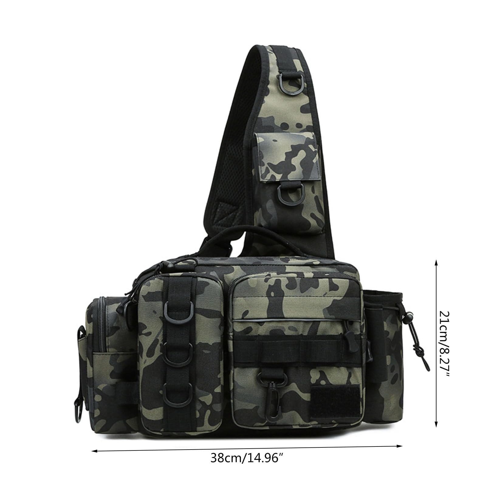 Borsa da campeggio di grande capacità impermeabile multifunzionale esche marsupio borsa a tracolla all'aperto borsa da pesca borsa per esche borsa da pesca borsa per attrezzi da pesca borsa