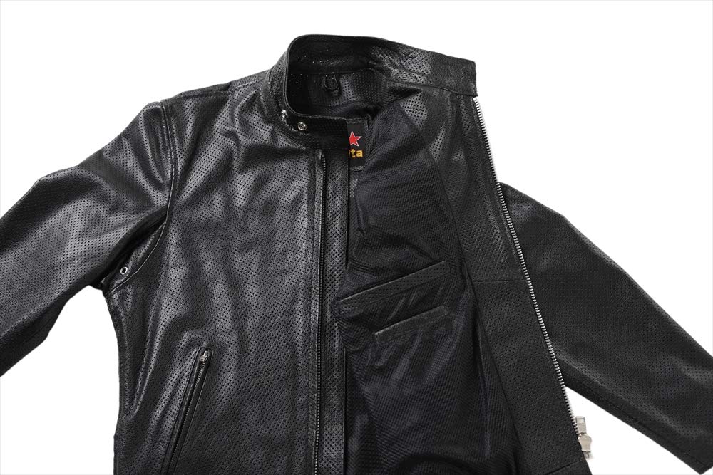 ZawaKita 本革カウハイド パンチングレザーライダースジャケット 3XL Amazon.co.jp: ザワキタ パンチング本革ライダース【新型