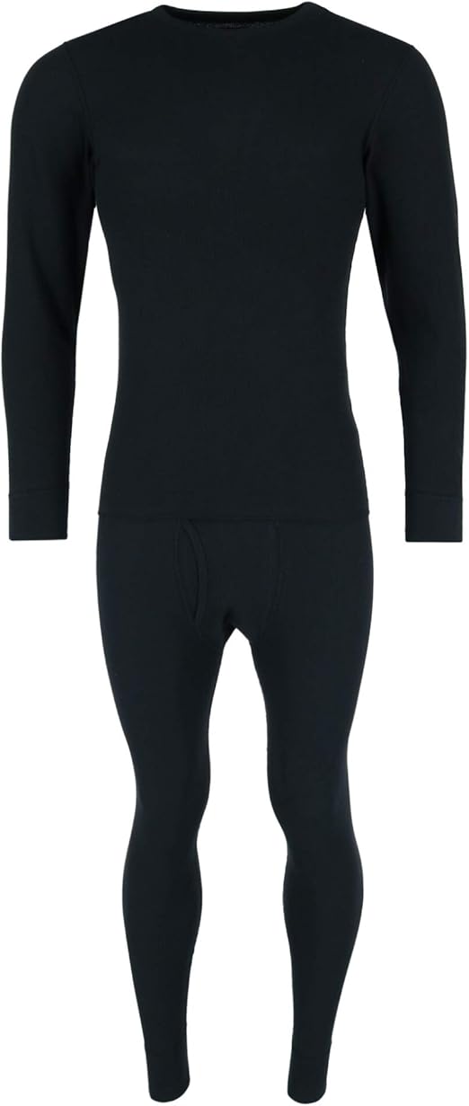 Hanes Men's Waffle Weave Thermal Long Underwear Top and Bottom Set, 2XL