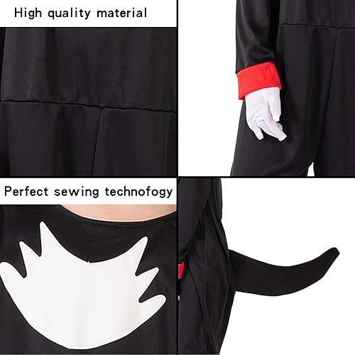 Miniatura 3 de Enterizo de The Eedgehog para niña con guantes para la cabeza, traje de cosplay en general, accesorios de disfraz sónico