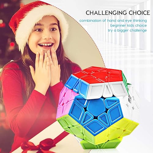 Miniatura 6 de Coogam Qiyi Megaminx Cubo esculpido sin calcomanías 3x3 Pentagonal Dodecaedro Speed Cube Puzzle Toy (versión Qiheng S)