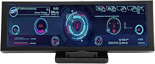 Elprico 7.9in IPS USB Mini Screen,1280x400 60Hz Refresh Rate PC Sensor Panel Display, PC CPU GPU RAM HDD Data Monitor Temperature Display for Desktop