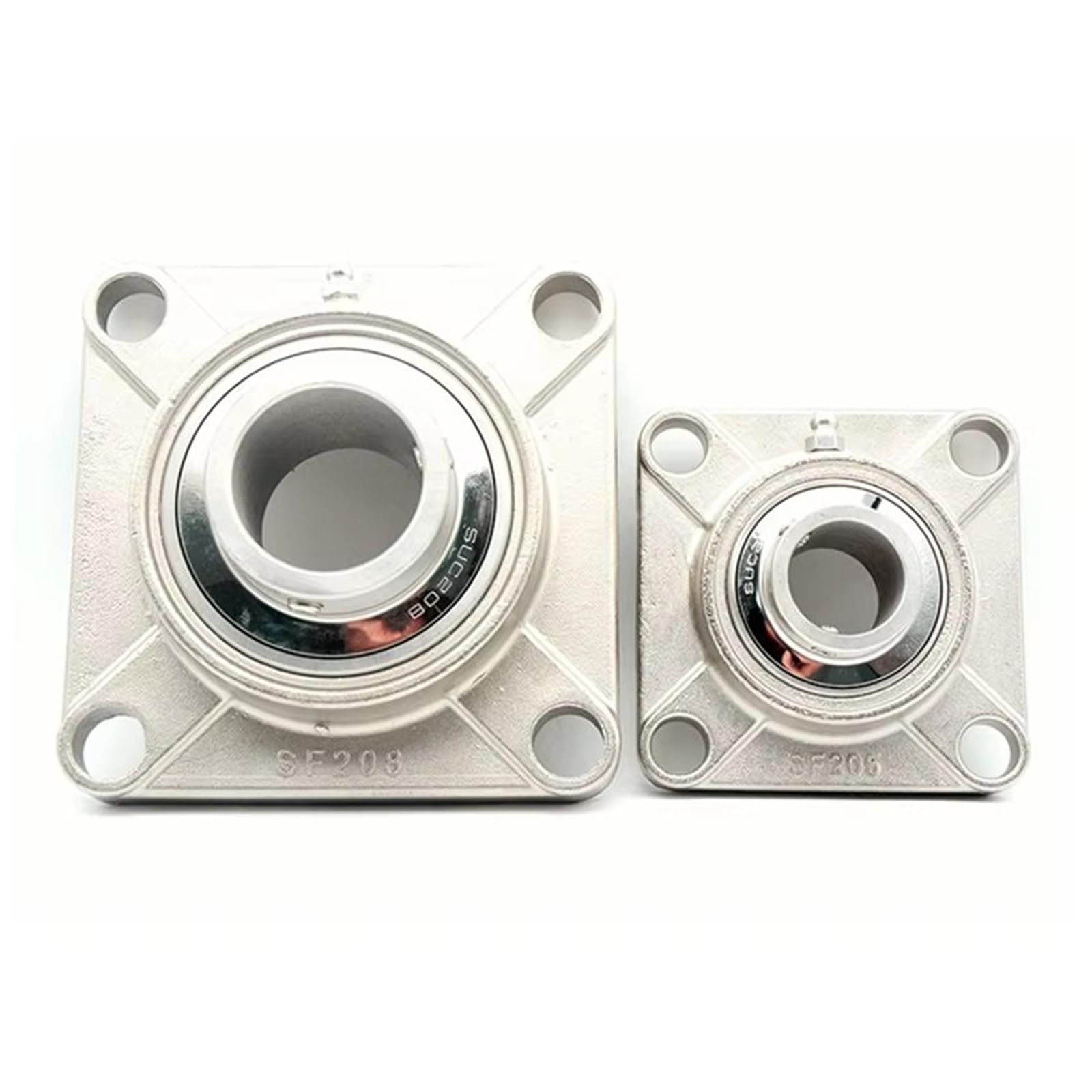 Rodamiento de inserción de base cuadrada de acero inoxidable 304, rodamientos de chumacera montados serie SUCF201 a SUCF210(SUCF206 Bore 30mm)