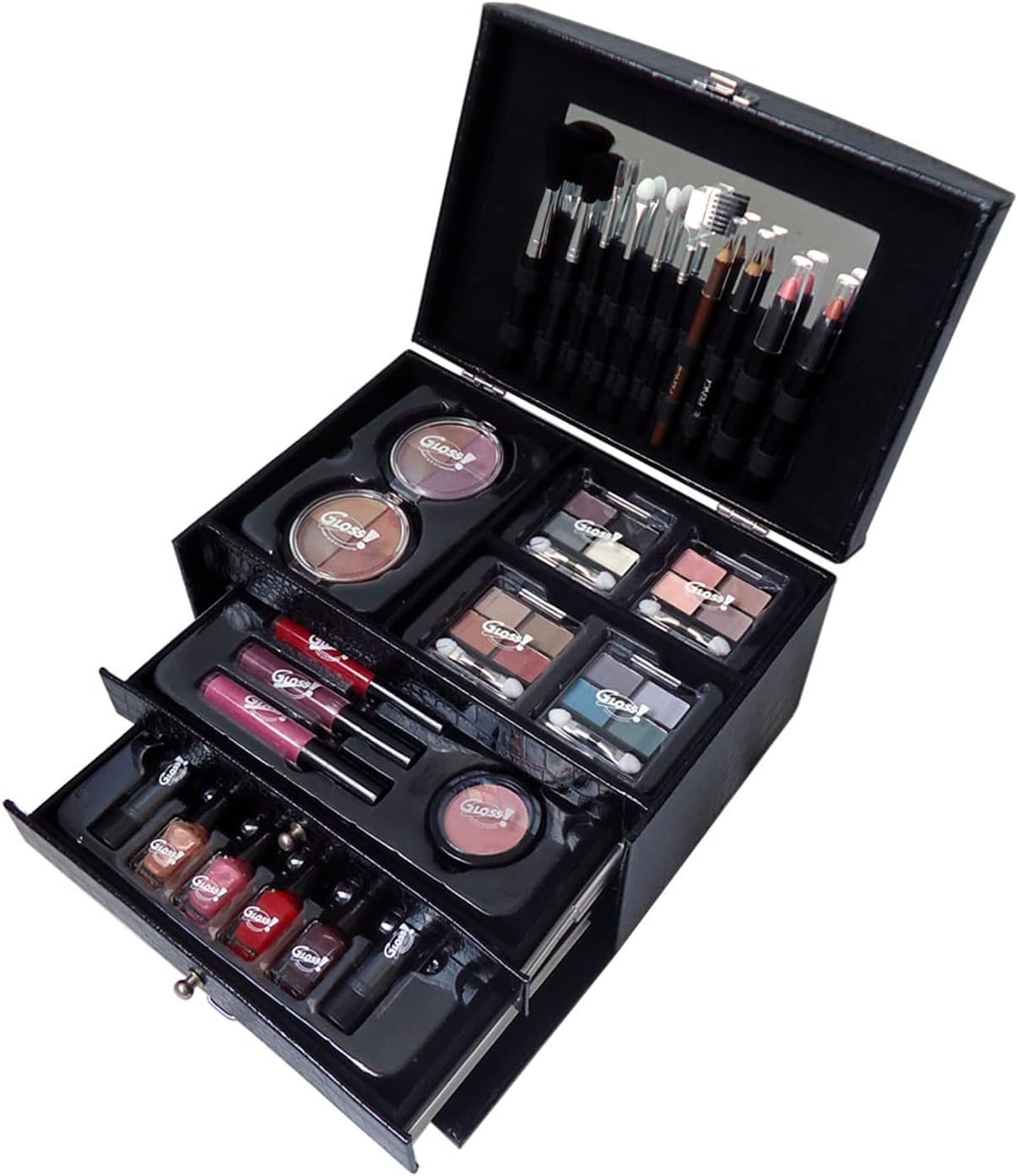 Make-up Case – Stijlvolle Essenials – 57 stuks – Geschenkdoos, kerstcadeau, cadeau voor vrouwen, make-up doos