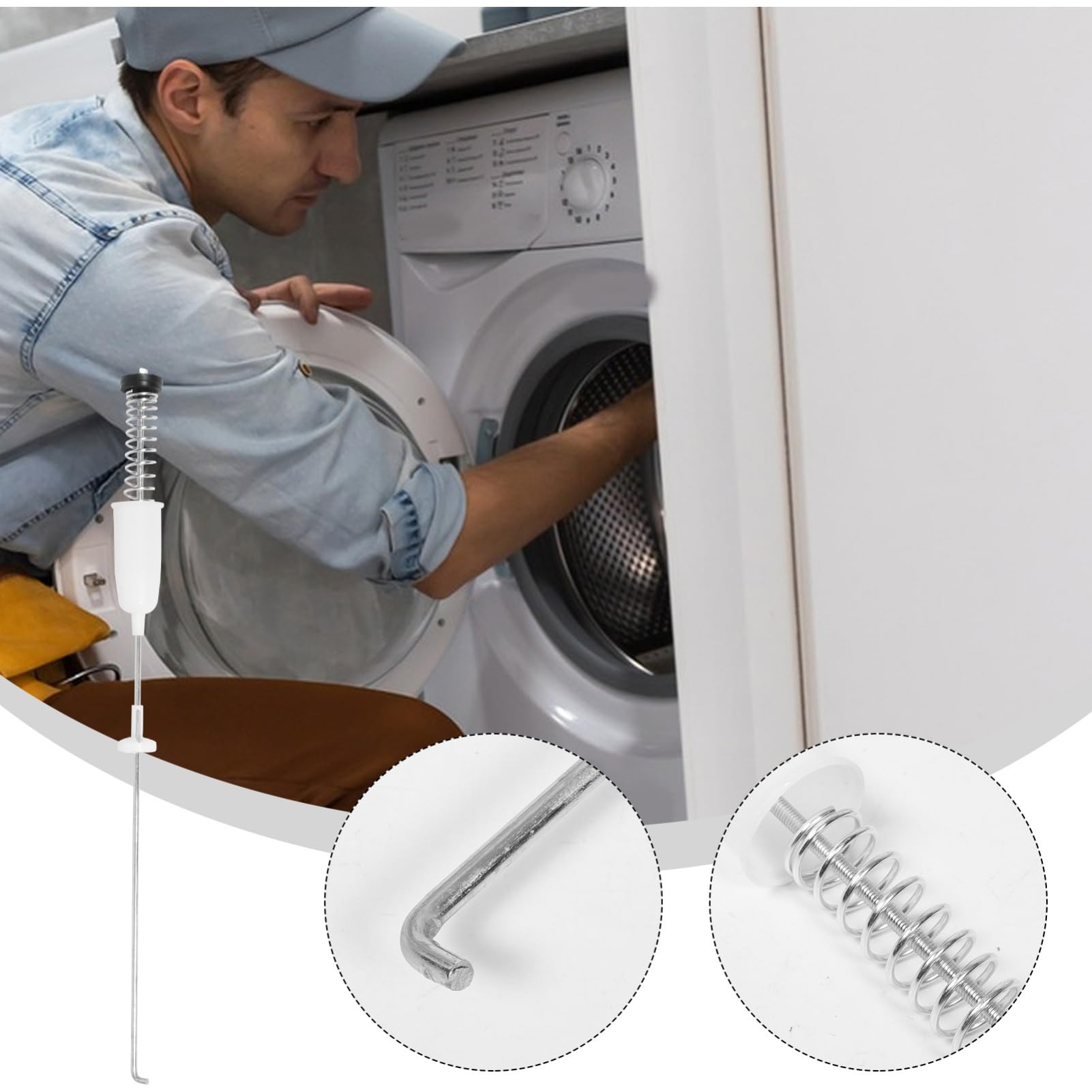 Amortiguador de Lavadora para Automática, Acero Inoxidable, 4 Piezas