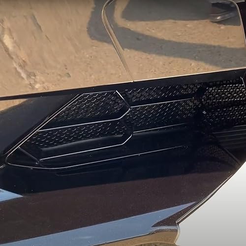 Miniatura 8 de BILLFARO 2 protectores interiores de rejilla frontal de malla frontal, rejilla de radiador de panal de abeja de aluminio, parachoques de malla para