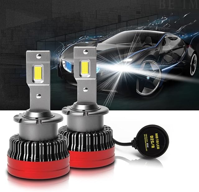 OPL5 D2S LED Headlight Bulbs, Newest Version 100% Canbus D2R LED Headlight Bulbs Replacement OEM Xenon Bulbs, 8600LM 70W 6000K Xenon White Extremely Bright LED Lamps Conversion Kits (2PCS)