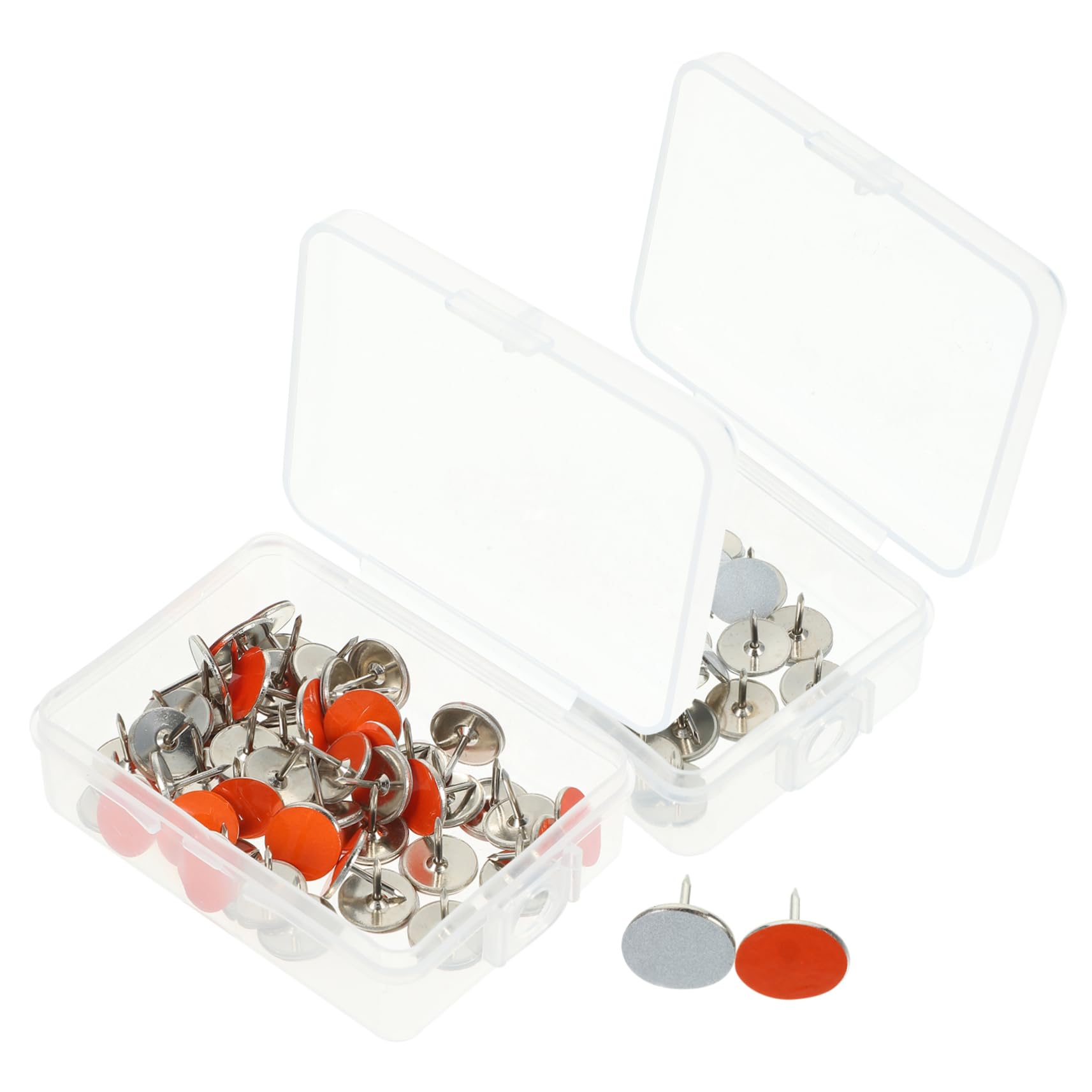 ibasenice Enhanced Safety Trail Markers Reflective Tacks Metal Construction 2 Boxes