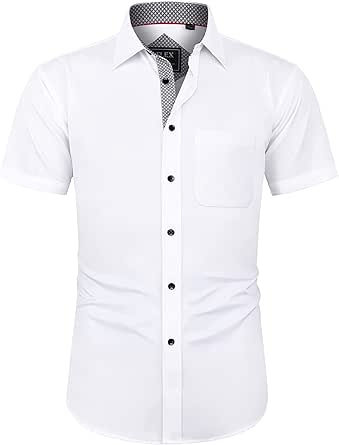 Riou Camisas Hawaianas Hombre Manga Corta Estampado Retro Básica Shirt Casual Cuello En V T-Shirt Con Cierre De Botón Ligero Y Transpirable Chico Ropa De Playa Vacaciones