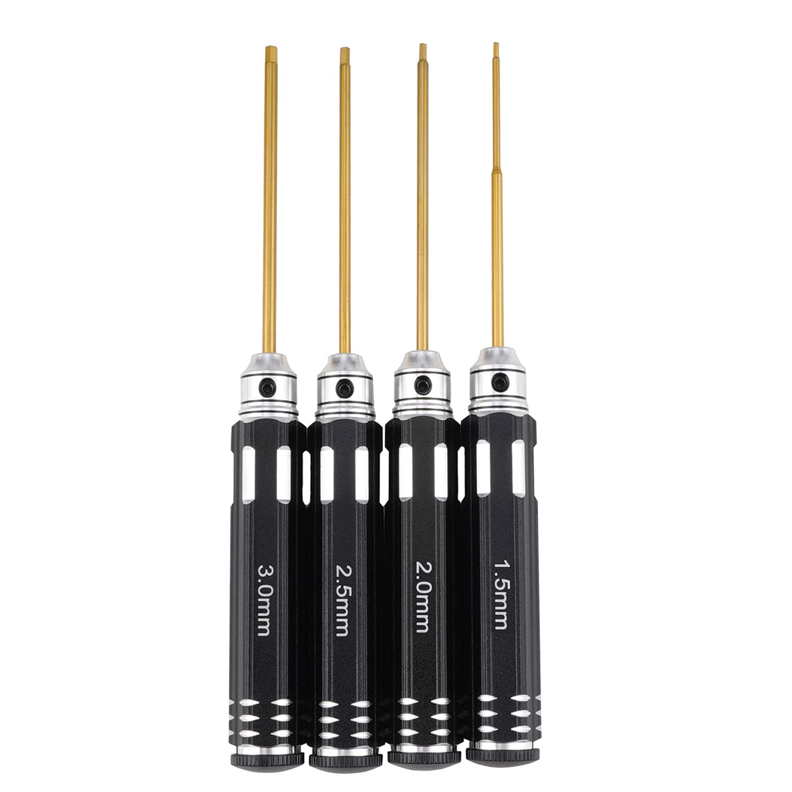Tsophreniq 4 Pieces Screw Driver Set 1.5Mm 2.0Mm 2.5Mm 3.0Mm Hexagon Screwdriver Repair Tools Kit For Helicopter Car Models Screwdriver Sets