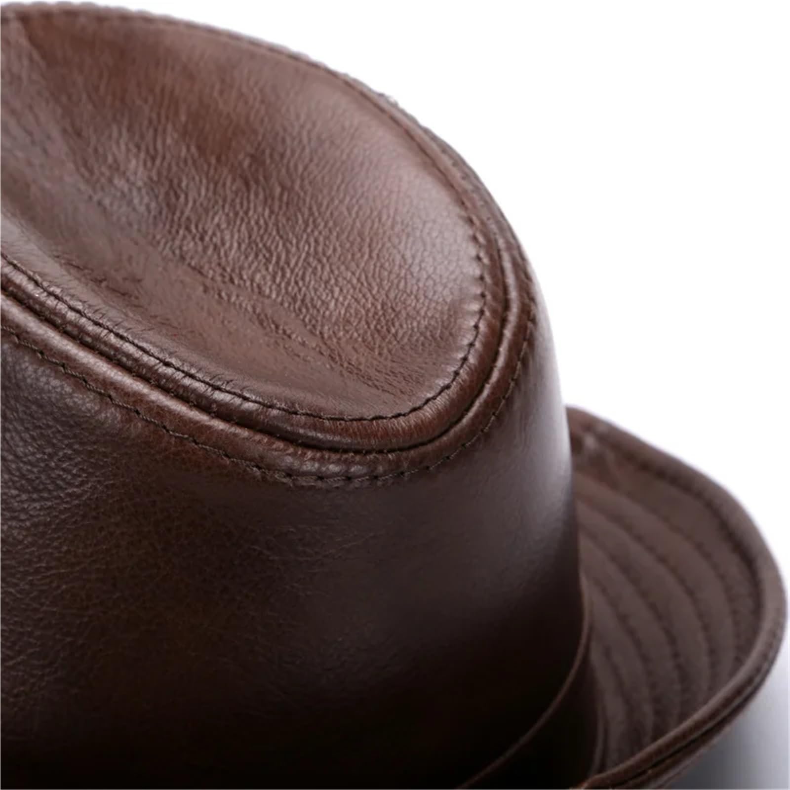 Cappello Cowboy Cappellini da Uomo Cappelli da Cowboy Caldi Autunno Inverno Cappelli a Cilindro in Pelle PU da Uomo
