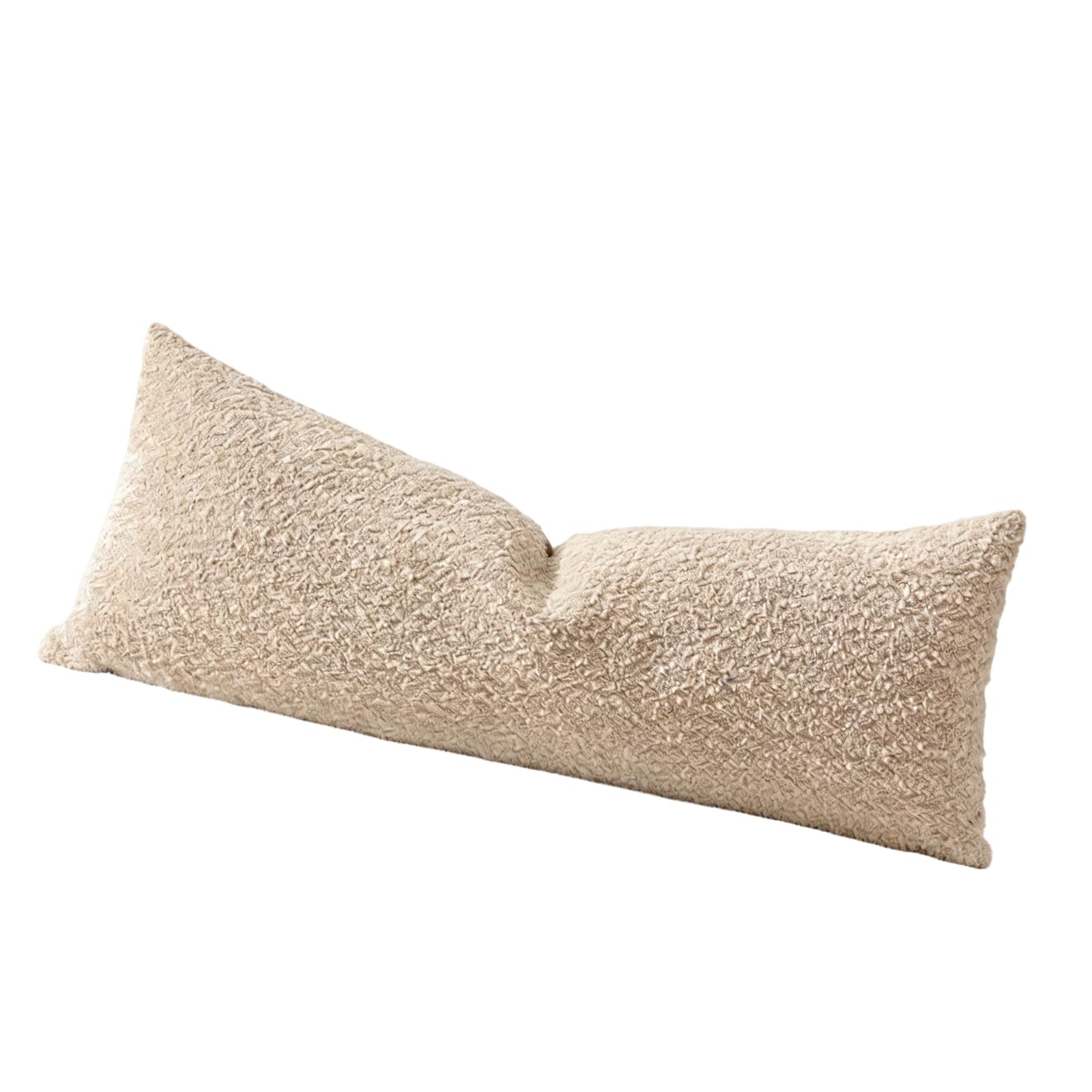 Msioytog Light Coffee Interlaced Soft Lumbar Pillow Cover In Breathable Polyester With Neutral Color Preferences Home Decoration Pillowcase