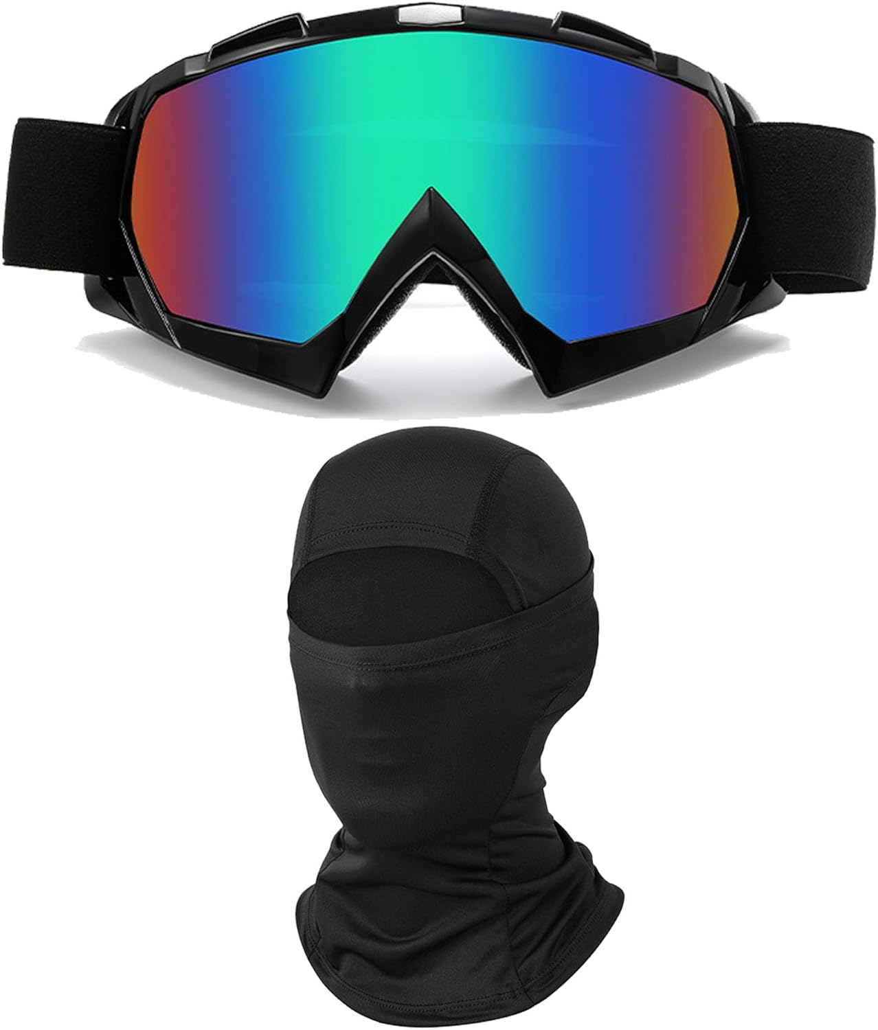 Dirt Bike Goggles ATV Motorcycle Motocross Goggles with Balaclava Cover Face Mask, Unisex for Women Men Youth Teens