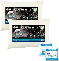 Kit 2 Travesseiros Nasa-X Alto Original Antialérgico Antiácaro Viscoelástico Confortável Duoflex + 2 Capas Protetoras Impermeável