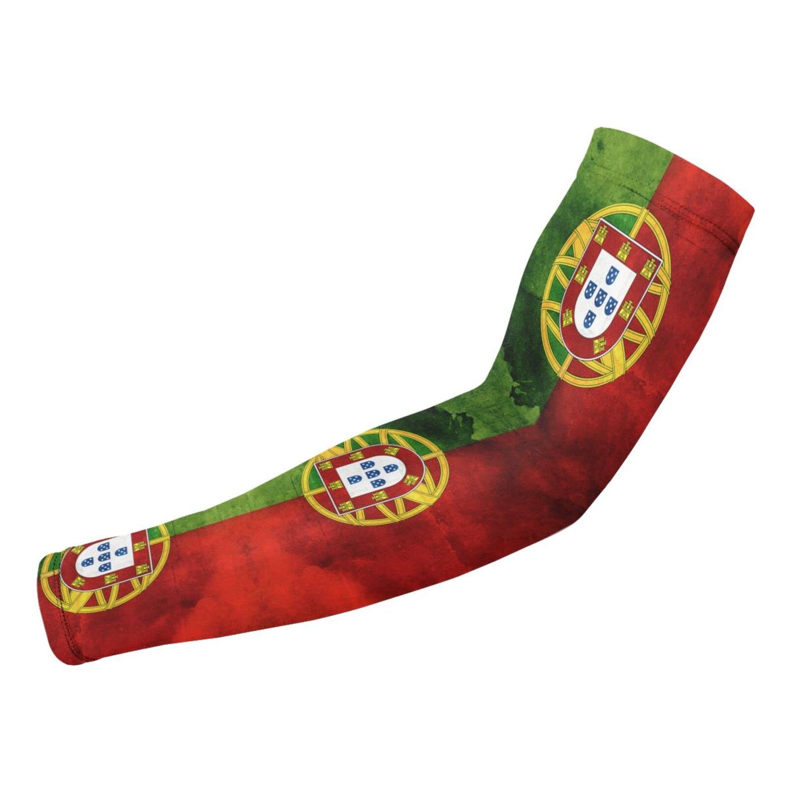 ZGXJJPP Portugal Portuguese Flag Arm Sleeves for Men and Women, Sleeves to Cover Arms for Men and Women