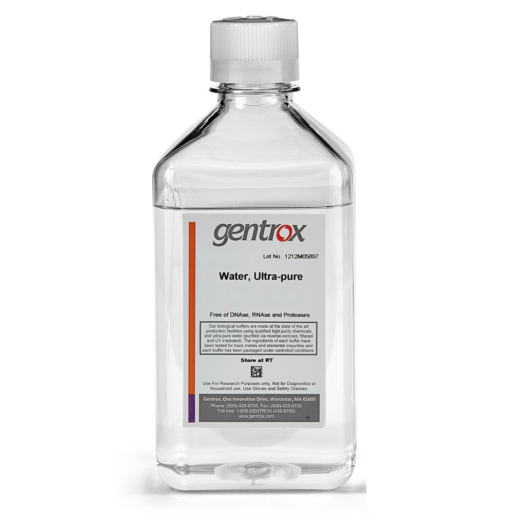Water, Ultra Pure, Sterile, Molecular Biology Grade, 4L Box/Unit