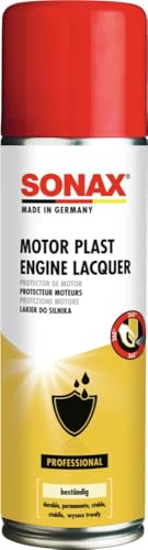 SONAX Protector de motor MotorPlast (300 ml), pintura de protección brillante para el motor. Para el mantenimiento y protección contra la suciedad, humedad y corrosión | N.° 03302000