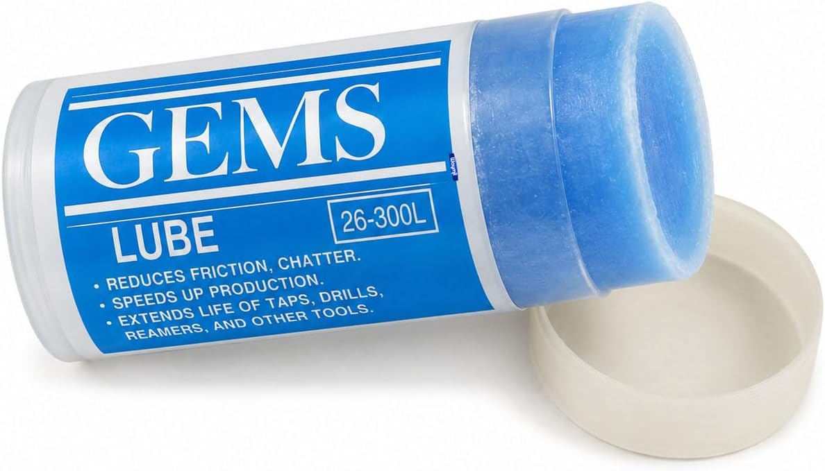 GEMS Cut Lube Jewelers Cutting Lubricant Blue Wax Stick 2 oz, Saw Blade, Bur, Drill, Graver and Wire Drawing Lubricant, Push-Up Tube, Made in USA