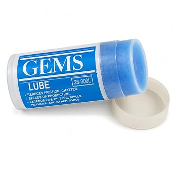GEMS Cut Lube Jewelers Cutting Lubricant Blue Wax Stick 2 oz, Saw Blade, Bur, Drill, Graver and Wire Drawing Lubricant, Push-Up Tube, Made in USA