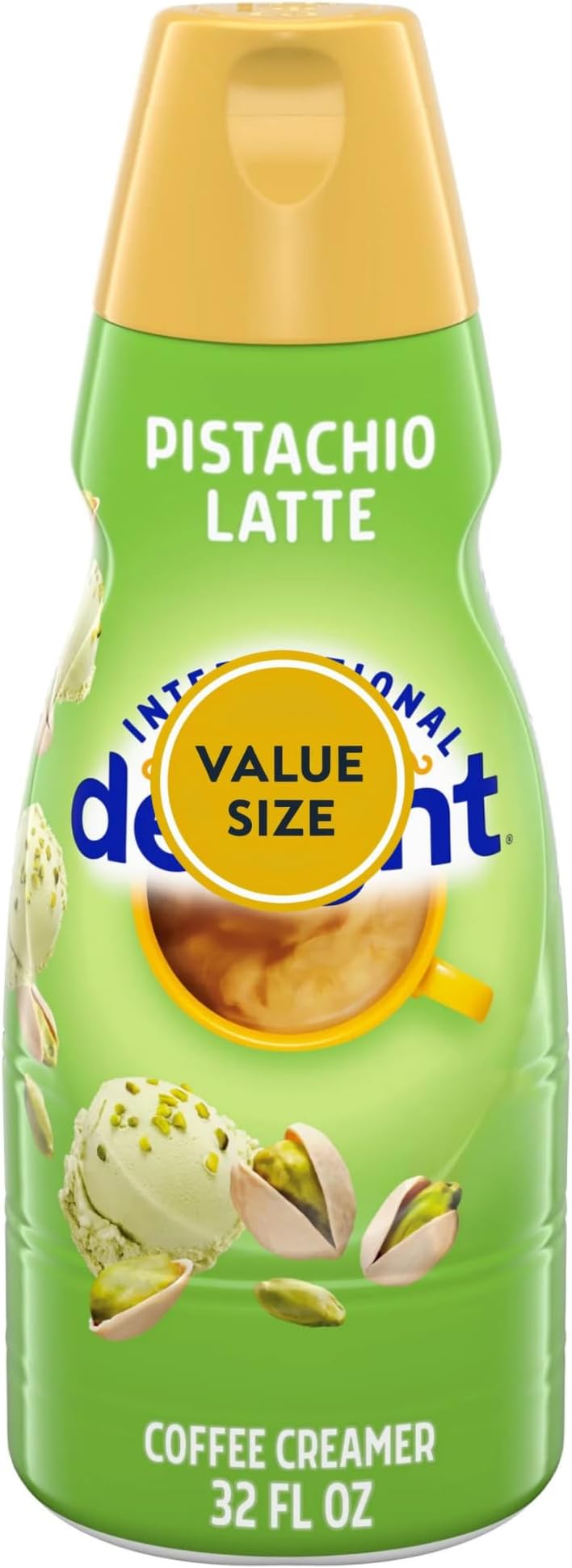 Pistachio Creamer, 32 fl oz, Coffee Creamer Singles Delight International