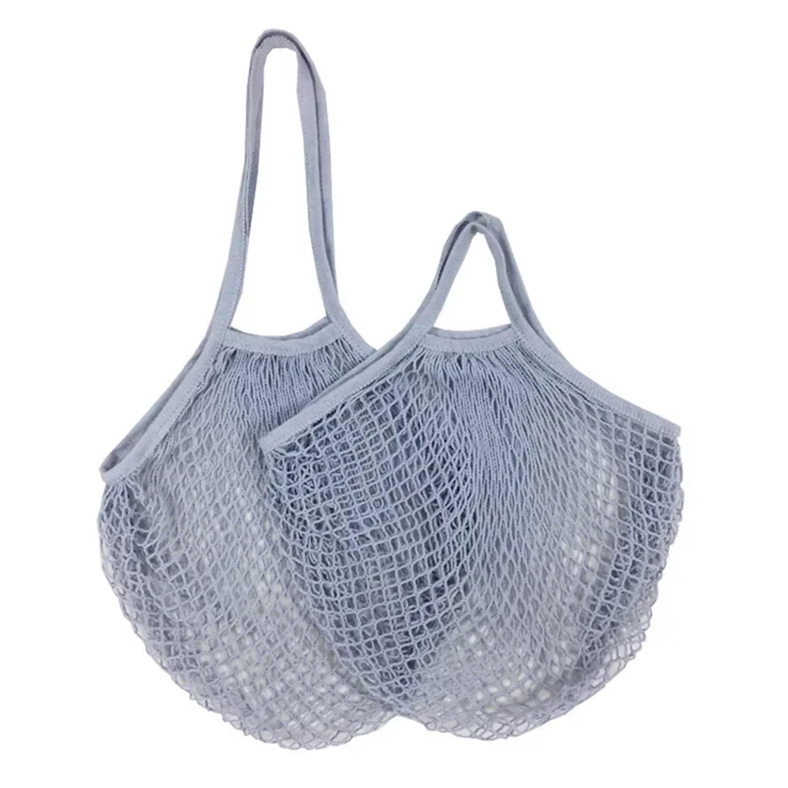 Bolsas de malla portátiles para mercadillo y compras residuo cero 8