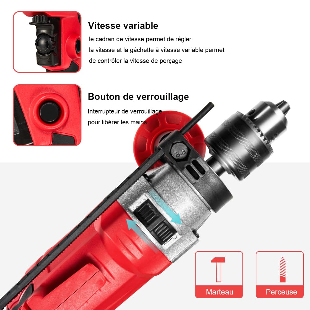 Teeno Taille-haie électrique 710 W, longueur de lame 610 mm, 1800 tr Teeno Taille-haie électrique 710 W, longueur de lame 610 mm, 1800 tr