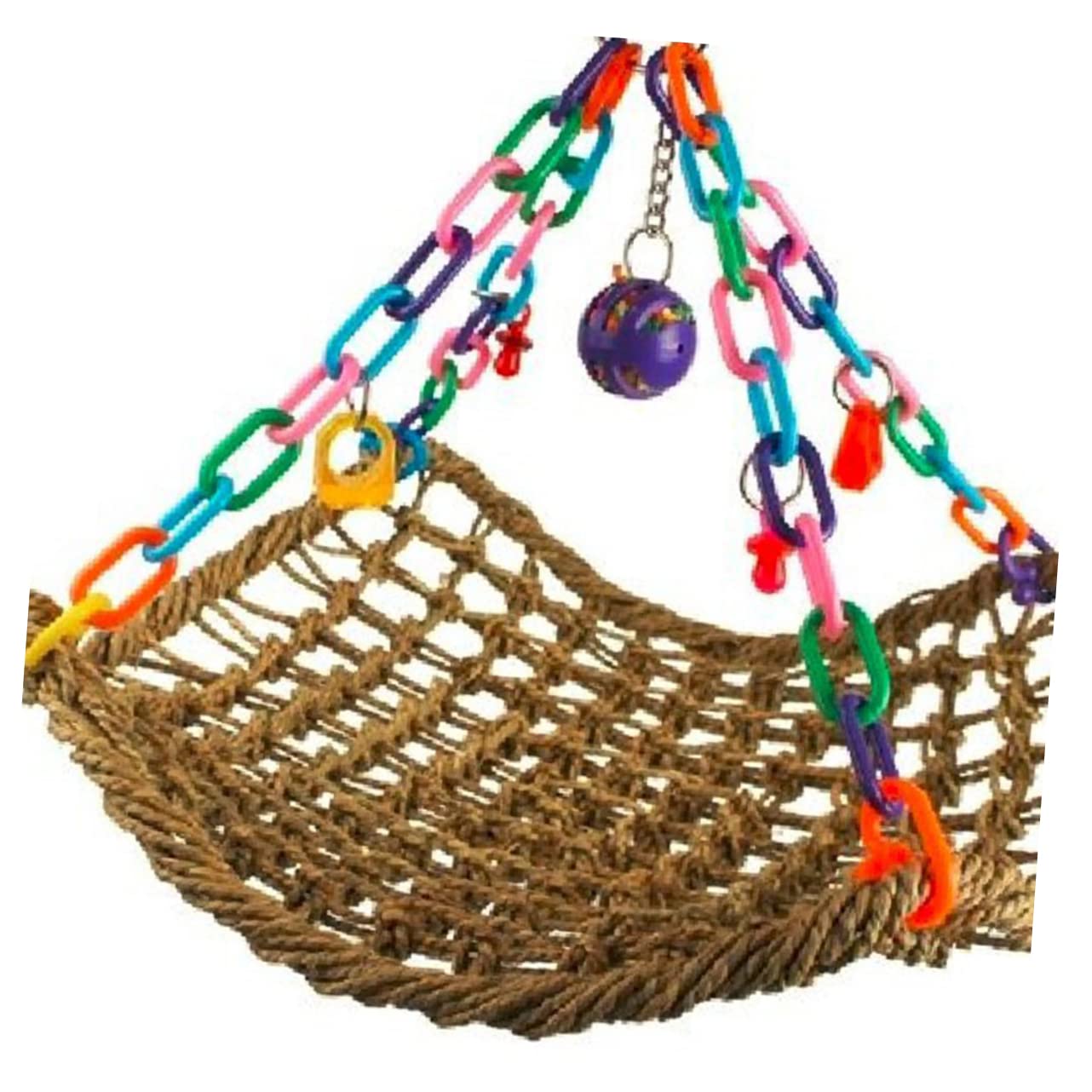 Sosoport 3piezas Hamaca De Juguete para Periquitos Columpio para Aves Juguete De Masticar para y Aves Pequeñas Accesorio Divertido y Seguro Entretenimiento De