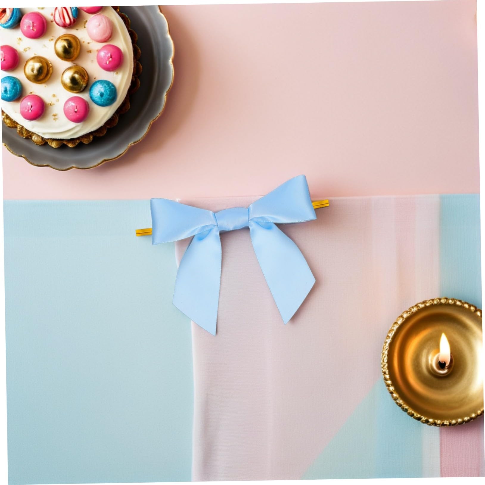 100 Piezas Lazos Decorativos con Cierre para Envoltura de Regalos Lazos para Manualidades Bolsas de Regalo y Fiestas para Bodas y Celebraciones