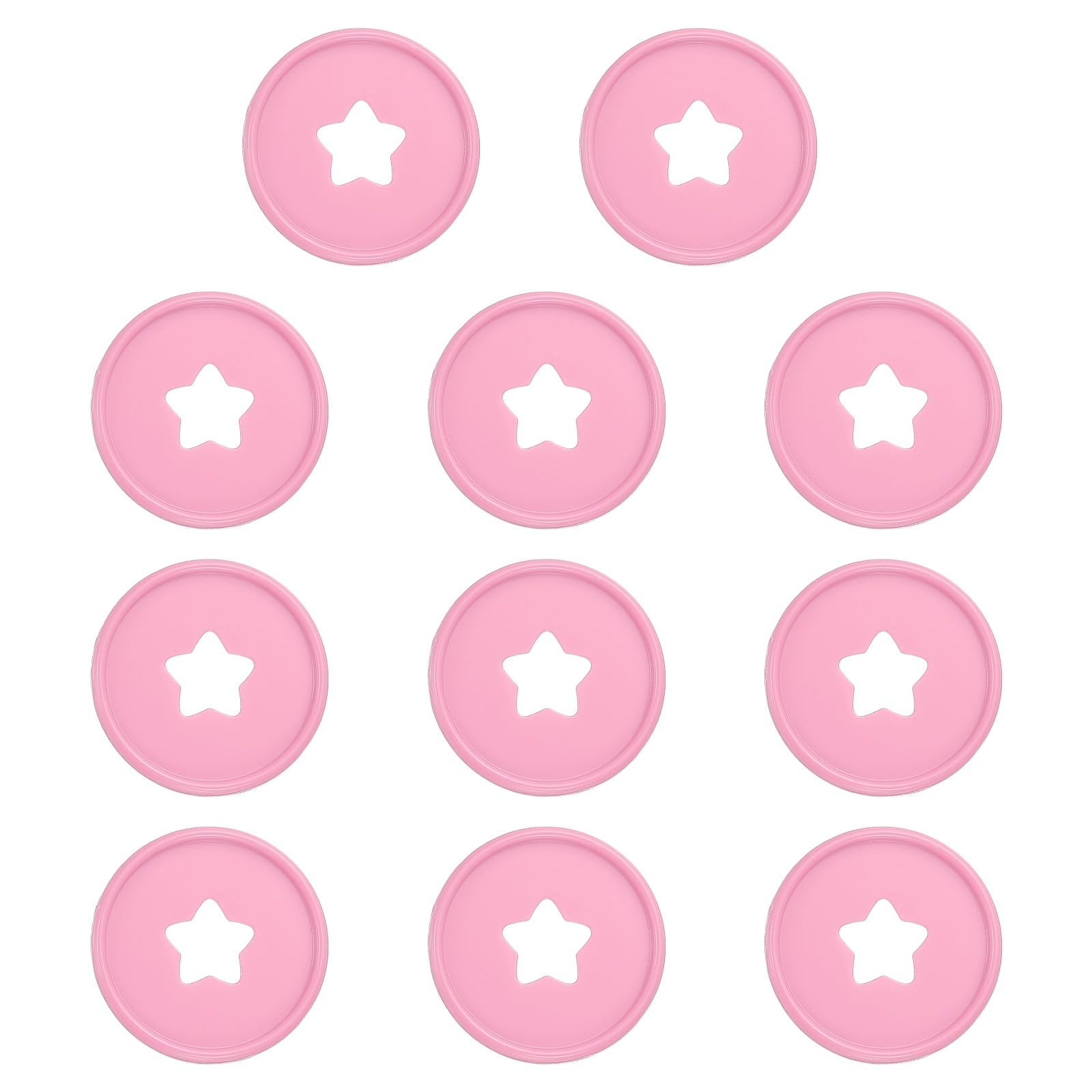 PATIKIL 35mm Plastic Book Binding Discs, 11 Pack Discbound Expansion Discs Star Binder Rings for DIY Notebook Planner, Pink