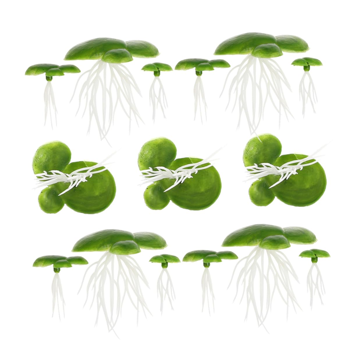 Cabilock 450piezas Plantas Flotantes Artificiales De Lenteja para Acuarios Decoración Natural Resistente y Liviana para Tanques De Peces