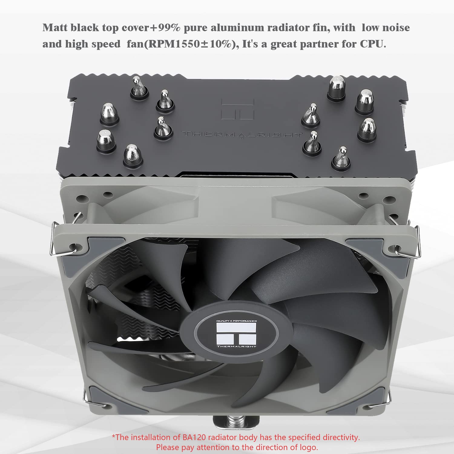 Radiatore In Alluminio Con Inserto In Rame Per Il Raffreddamento Del Processore Del Computer, Sistema Di Raffreddamento, Isolato Su Sfondo Bianco Foto Stock - Foto 5