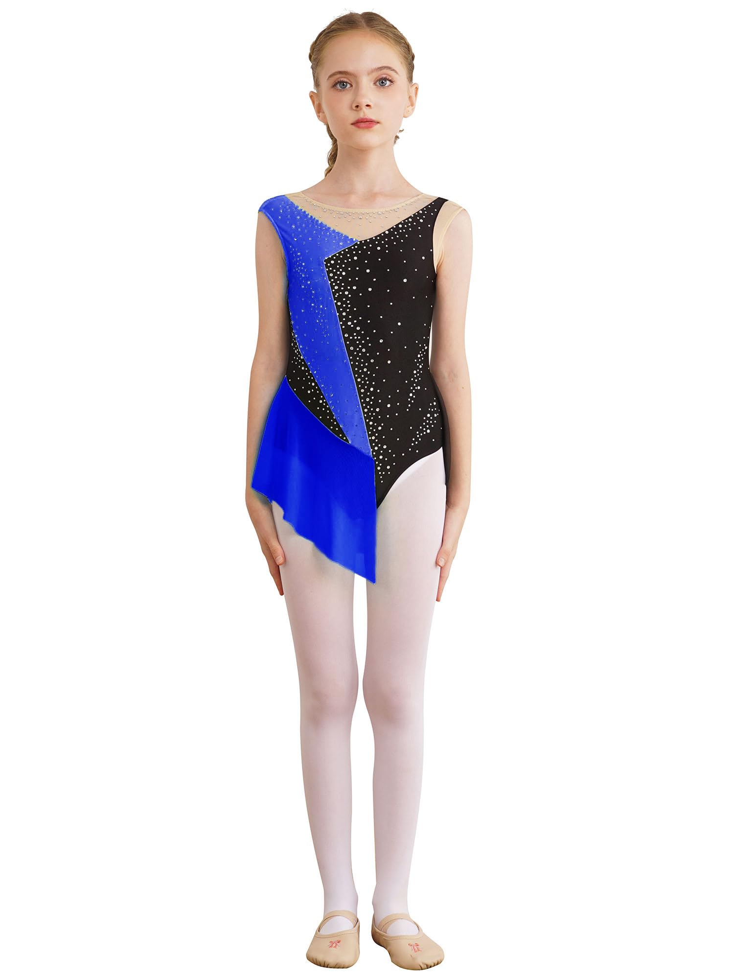 Body Ginnastica Bambina - Unitards Senza Maniche Per Danza E Balletto, 3-14 Anni Body Danza Classica Donna - 14