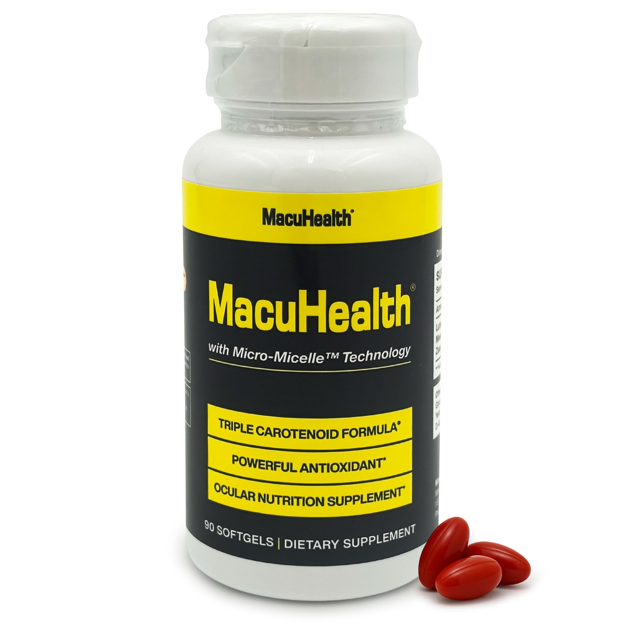 MacuhealthMacuhealth Triple Carotenoid Formula - Eye Vitamins for Adults - 90 Softgels, 3 Month Supply